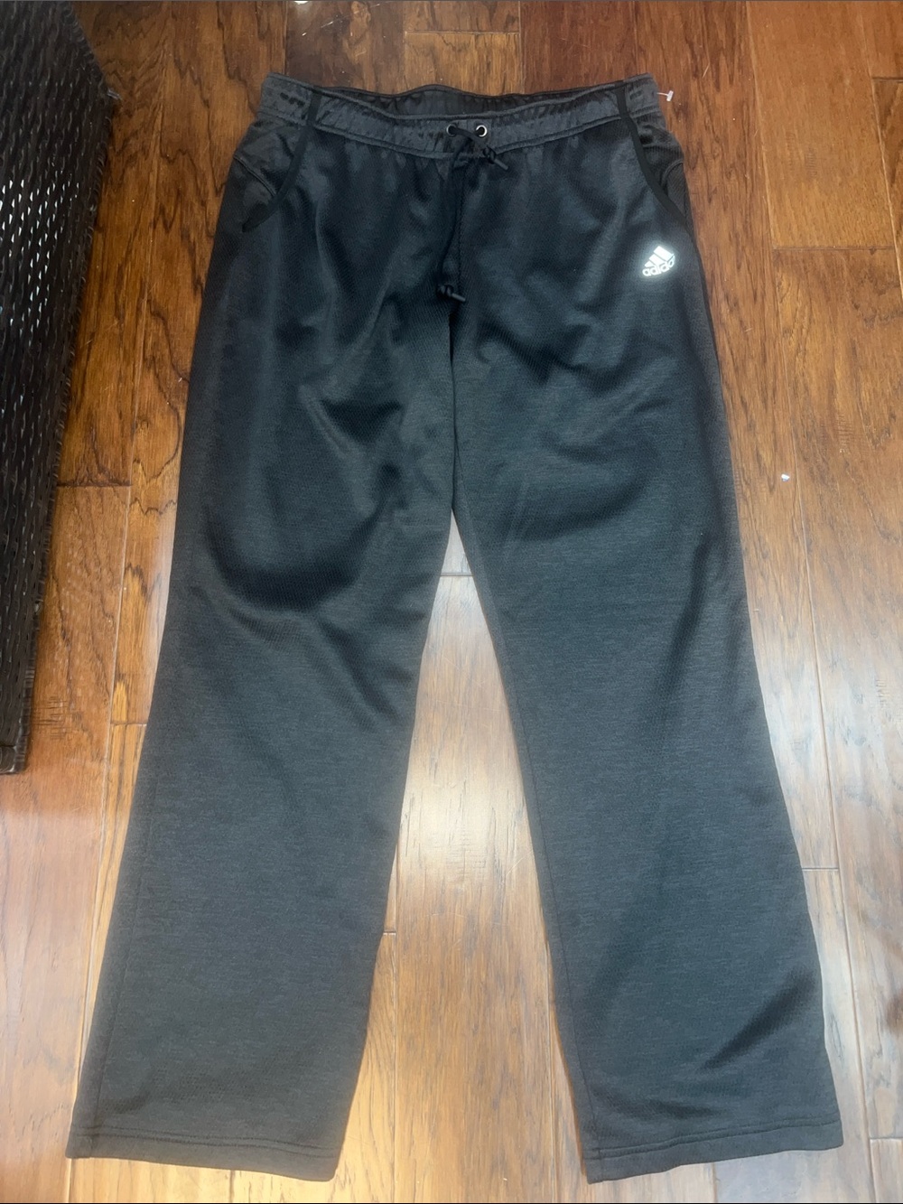 adidas Black Men's Athletic Jogger Pants with Logo